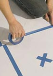 expert painting a floor