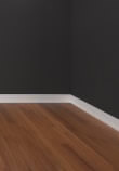 hardwood flooring with white base molding