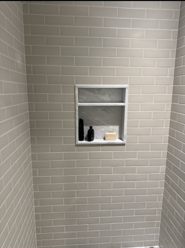 Bathroom Remodel Walk-in Shower Niche