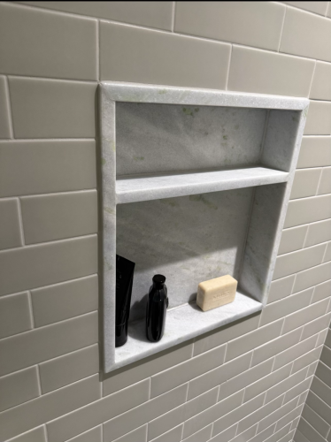 Bathroom Remodel Walk-in Shower Niche
