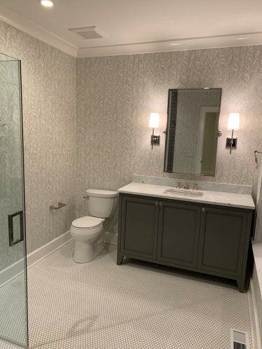 Bathroom Remodel new stone countertop