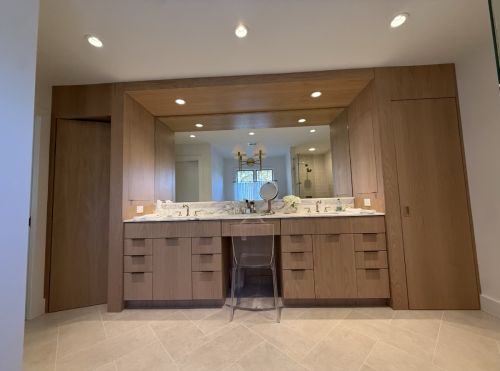 Bathroom Remodel with stone countertops