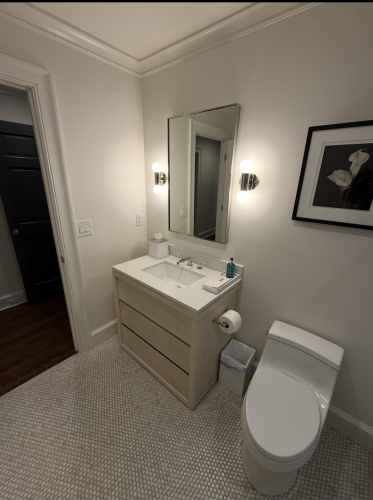 Bathroom Remodel with stone countertops