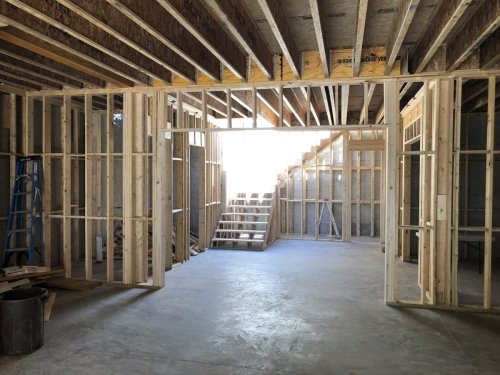 New Construction- New Home Build Interior Framing and Foundation