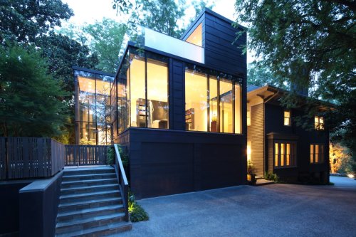 Historic Ansley Park Glass House Backyard View After Remodel