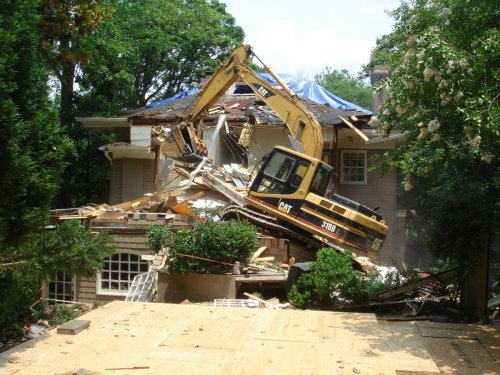 Historic Ansley Park Glass House Rear Elevation Demolition
